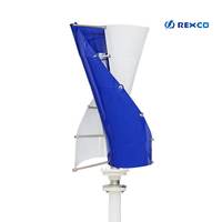 Éolienne verticale 1KW 12V 24V avec certification CE, générateur hydroélectrique adapté aux systèmes hybrides éolien-solaire