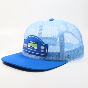 Goffratura personalizzata Logo 5 Pannello Cappello di Snapback Pieno Mesh Trucker Cap