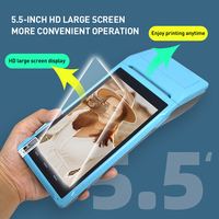 Terminal de point de vente portable robuste PDA logistique industrielle Shimano Bluetooth 6'' tablette Android 8.1 avec imprimante mobile 58 mm