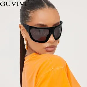 经典Y2K复古奢侈品牌设计师超大一体式太阳镜男女时尚朋克大框运动护目镜UV400