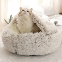 Lefzmaker — lit personnalisé pour petits chiens et chats, en peluche pour animaux domestiques, chaud, en fausse fourrure, doux