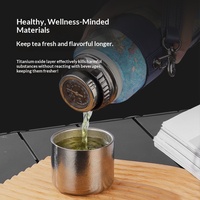 Tasse isotherme AOBODUN en titane pur avec affichage de la température, infuseur à thé, grande capacité, isolation de 12 à 24 heures pour le sport