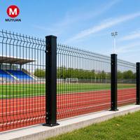 Clôture en maille soudée 3D anti-corrosion pour extérieur, clôture métallique incurvée pour terrain de sport, terrain de loisirs