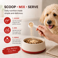 Poudre nutritionnelle pour animaux de compagnie en vrac, riche en protéines, soutien musculaire, booster d'énergie avec taurine et enzymes digestives pour toutes les étapes de vie, 500g