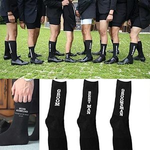 جوارب مبتكرة مرحة لهدايا عروس وعريس DT-606 للرجال لهدايا الزفاف جوارب قطنية - Product Image 2