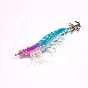 Leurre de pêche japonais à pointe d'encre, imitation <span class=keywords><strong>crevette</strong></span> souple, avec crochet de type buse de soufflage pour <span class=keywords><strong>la</strong></span> pêche en équilibre et au saut, et moustache de dragon lumineuse - Product Image 5