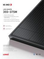 Pour panneau solaire 355-375W Hi-MO 4M tout noir mono demi-cellule PERC pour système PV résidentiel LR4-60HPB