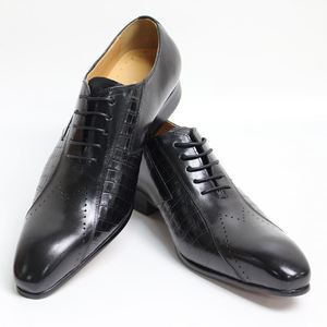 Formal <b>Pointed</b> Toe Leather Shoes Men Summer Style European Top-Grain Cowhide Slip-On Professional Wear <b>Light</b> Wedding Shoes - Product Image 6