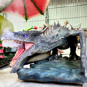 Customized Animatronic <strong>Dragon</strong> Model with Smoke Function Interactive Mythical Animal Robot - Product Image 1