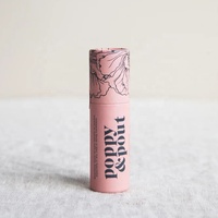 Boîte d'emballage cosmétique en carton kraft biodégradable imprimé, couleur mate, pour baume à lèvres, soins de la peau, tube cylindrique pour rouge à lèvres