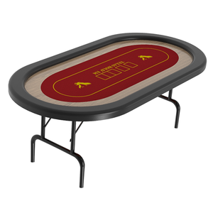 Table de <span class=keywords><strong>poker</strong></span> Texas Hold'em ultime en bois rouge personnalisée pour <span class=keywords><strong>casino</strong></span> YH 1,2 m avec pieds pliants - Product Image 2