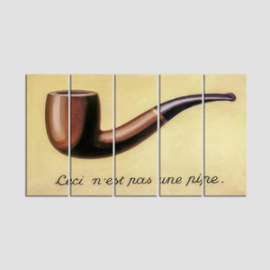 Impresión en lienzo de filosofía surrealista: Ceci nest pas une pipe, juego de 5 lienzos - Product Image 2