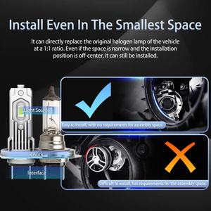 Bombilla LED H7 Z07 de 80w 10000lm, Tamaño Más Corto, Diseño Inalámbrico Todo en Uno, 6000k, Bombilla Halógena <span class=keywords><strong>Mini</strong></span>, Tamaño 1:1, Conexión Directa - Product Image 6