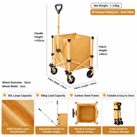 Chariot à main pliable portable, chariot de courses multi-usages pour la maison, la livraison de colis, le camping, chariot à tirer à la main