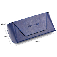 Bestclean OEM logo personnalisable étui à lunettes optiques en cuir PU étui à lunettes fait main avec logo gaufré