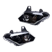 Phares LED Can-Am Maverick X3, feux de croisement et de route, paire de phares de rechange 2017-2026, boîtier en aluminium