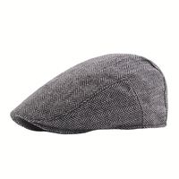 Casquette plate classique Gatsby en tweed pour homme, style irlandais Goras Planas, chapeau de chauffeur, casquette plate pour homme pour les occasions décontractées