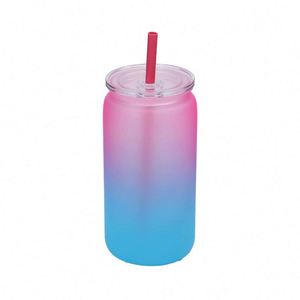 Mug à bière Mason de 16 oz en PC, type paille, pour la vente en gros, avec couleurs dégradées, respectueux de l'environnement, à usage général pour l'eau et la bière - Product Image 4