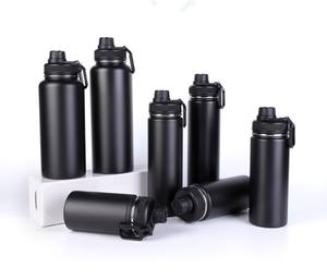 2025 Venta caliente 1000ml 32oz Mango Mosquetón Tapa Termo tanque aislado Acero inoxidable Botella de agua aislada al vacío Frasco - Product Image 1