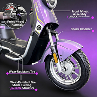 Sepeda Motor Listrik Berkualitas Tinggi Grosir 60V Motor Brushless untuk Perjalanan Sehari-hari Dewasa Transportasi Kota