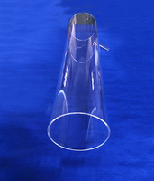 Tube en quartz de silice fondue de 200 mm avec double joint torique pour chauffage infrarouge, traitement UV-C, découpe, pliage, soudage, sans ozone, haute performance