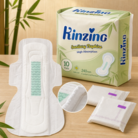 Serviettes hygiéniques en coton biologique avec protection anti-fuites jetable, tampons menstruels pour l'hygiène des adolescentes, OEM personnalisé