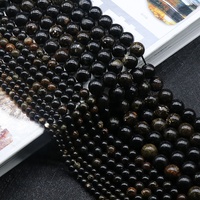 4/6/8/10/12 mm black mica round beads diy beaded bracelet necklace jewelry accessory material loose beads