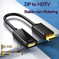 Adaptateur 4K DP mâle vers femelle compatible HDTV noir/blanc compatible DisplayPort vers HDTV Convertisseur audio vidéo pour projecteur PC