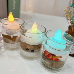 Vente en gros de bougies électroniques à <span class=keywords><strong>LED</strong></span> flottantes sans flamme imperméables magiques multicolores, bougies flottantes à eau - Product Image 6