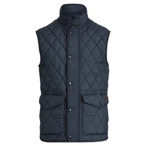 Chaleco Acolchado Icónico con Cuello Alto, Ligero y Lujoso, Color Azul Marino Universitario, Estética Moderna, Chaleco Acolchado para Hombre - Product Image 2