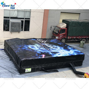 แผ่นรองรับการกระโดดแบบเป่าลมสำหรับสวนสนุกแอคชั่นพาร์ค ฟรีฟอลล์ แลนเดอร์ โฟมพิท พร้อมเสาเป่าลมสี่เหลี่ยมสำหรับแทรมโพลีนพาร์ค - Product Image 3