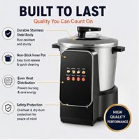 Machine à Fufu et Igname Écrasée Électrique Chauffante à Écran Tactile 8L, Hachoir à Viande Multifonction