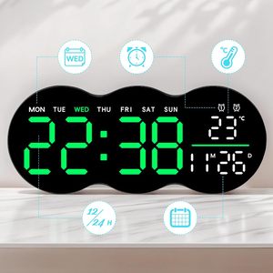 <b>LED</b> Remote Control Desk <b>Clock</b> Display Temperature Week Calendar Wall <b>Clock</b> with Light Reloj De Pared Digital Table Alarm <b>Clock</b> - Product Image 3