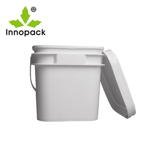 Seau carré en plastique de qualité alimentaire de 20 litres avec couvercle en plastique personnalisé - Product Image 5