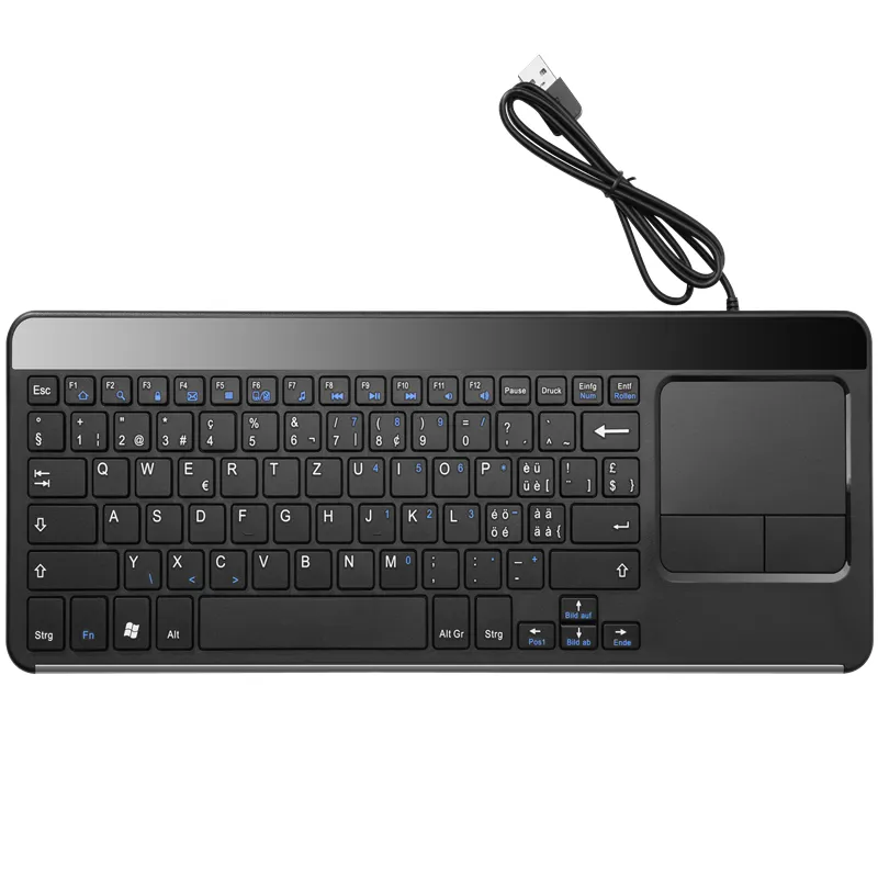 Clavier filaire, avec pavé tactile, pour ordinateur de bureau, android/Windows, haute qualité, prix d'usine