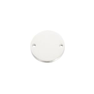 Dropshipping, pendentifs en acier inoxydable plaqué or 18 carats, connecteurs à double trou, logo gravé, pendentif vierge, sertissage de lunette, bijoux - Product Image 5