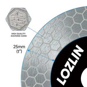 Açı öğütücü için LOZLIN 4.5 "/5" 2-in-1 elmas bıçak, kesme ve taşlama diski porselen fayans beton için granit mermer taş - Product Image 5
