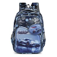 Sac à dos scolaire transfrontalier 2026 en polyester rigide 3D, motif football de dessin animé, imperméable, avec coussin d'air, pour le commerce extérieur (Sud)