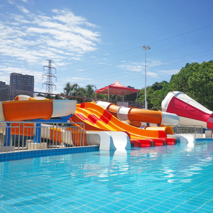 Đầy màu sắc sợi thủy tinh trượt nước cơ sở hồ bơi trượt - Product Image 2