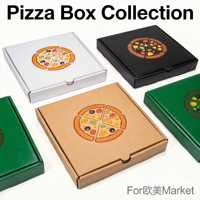 Boîtes à pizza en carton ondulé personnalisées en pouces, fabriquées avec des matériaux recyclés pour les aliments et les friandises pour animaux de compagnie