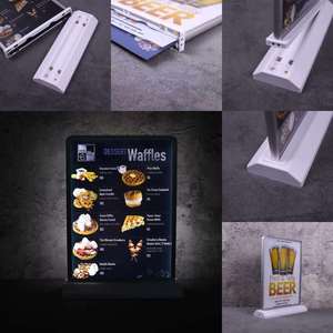 Custom <b>LED</b> Sign Holder A4 A5 Tabletop Desktop Advertising Poster <b>Light</b> Box Durable Double Side Menu Holder for Restaurants <b>Bars</b> - Product Image 2