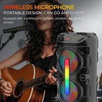 Carrito de Mano ZQS-8401 con Altavoz Bluetooth, Audio Inalámbrico Multifuncional, Luz Ambiental Colorida, Subwoofer de Alta Potencia