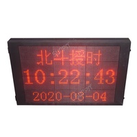 Horloge murale numérique géante rouge sur mesure pour l'extérieur avec GPS, calendrier, température, différentes tailles pour les magasins de détail et les aéroports