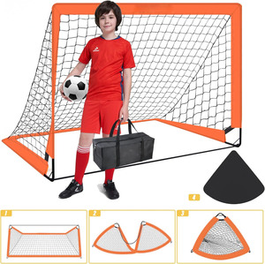 Portería <span class=keywords><strong>de</strong></span> Fútbol Portátil Mini <span class=keywords><strong>de</strong></span> 4 pies x 3 pies, Juego <span class=keywords><strong>de</strong></span> 1 Red con Estuche <span class=keywords><strong>de</strong></span> Transporte, Equipo <span class=keywords><strong>de</strong></span> Entrenamiento <span class=keywords><strong>para</strong></span> Uso en el Patio Trasero - Product Image 3