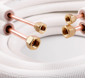 1/4 \ "& <span class=keywords><strong>3</strong></span>/<span class=keywords><strong>8</strong></span> \" קו נחושת ac סט זוג מבודד סלילים w/לבן כיתה בידוד עבור שירות ריתוך קירור - Product Image 4