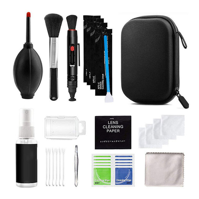 YEAH Professional 28 in 1 DSLR Camera Cleaning Accessories Kit with Swabs/Len Pens/Air Blower/Cloth/Wipe/Tweezers