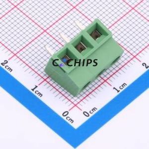 282837-3 <b>Screw</b> Terminal <b>Block</b> Through hole Component (THT),P=5.08mm Connector 5.08mm Green Through Hole 3P - Product Image 1
