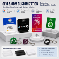 Kartu NFC Ulasan Google Kustom, Gantungan Kunci Media Sosial, Kartu Kontrol Akses NTAG213, Tempat Kartu NFC Ulasan Google