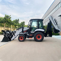 Pengiriman Gratis Mesin EPA Mini Loader Hidrolik Backhoe Loader Penggali Backhoe Loader Back Hoe untuk Sa