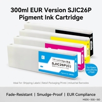 Cartuccia d'Inchiostro ZHIMO 300ml con Pigmenti, Versione EUR SJIC26P per Stampante Epson ColorWorks C7500